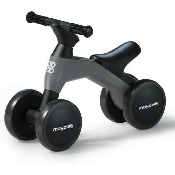 Maydolly Baby Balance Bike for 1 Year Old Boys Girls, 10-36 Month Toddler Balance Bike, 4 Wheels Tod...