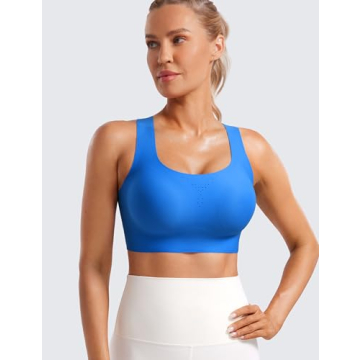 CRZ YOGA Womens Medium Impact Sports Bra for Workouts