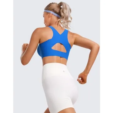 CRZ YOGA Womens Medium Impact Sports Bra for Workouts