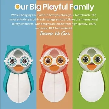 Flipper Owl Toothbrush Cover – Fun and Functional Kids Toothbrush Holder