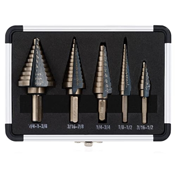 ZELCAN Step Drill Bits Set - Premium HSS Titanium Bit Set for Metal