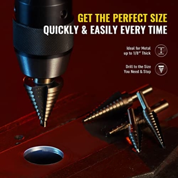 ZELCAN Step Drill Bits Set for Ultimate DIY Projects