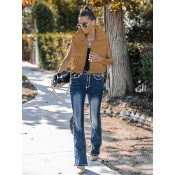 Lightweight Women's Crop Puffer Vest - Stylish & Warm