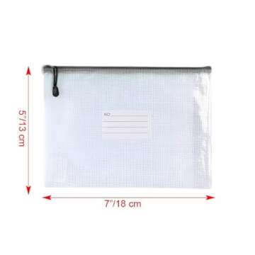 Oaimyy 18 Pcs 5" x 7" Plastic Mesh Zipper Pouches for Organizing Essentials