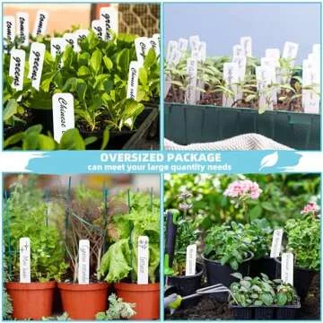 Durable 4-Inch Plant Labels - 400 Pcs with Pen