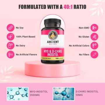 Ancient Bliss Myo D-Chiro Inositol Supplement for Women