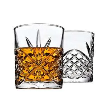 Lefonte Whiskey Decanter Set with 2 Glasses - Elegant & Stylish