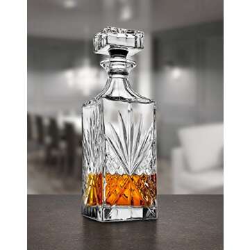 Lefonte Whiskey Decanter Set with 2 Glasses - Elegant & Stylish