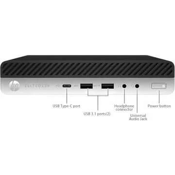 HP EliteDesk 800 G3 Mini Business Desktop Computer with 21.5" FHD Monitor Bundle PC Set and RGB Speaker, Intel Core i7-6700, 16GB DDR4, 1TB SSD, DP, Keyboard & Mouse, WiFi, Windows 10 Pro (Renewed)