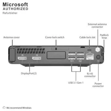 HP EliteDesk 800 G3 Mini Business Desktop Computer with 21.5" FHD Monitor Bundle PC Set and RGB Speaker, Intel Core i7-6700, 16GB DDR4, 1TB SSD, DP, Keyboard & Mouse, WiFi, Windows 10 Pro (Renewed)