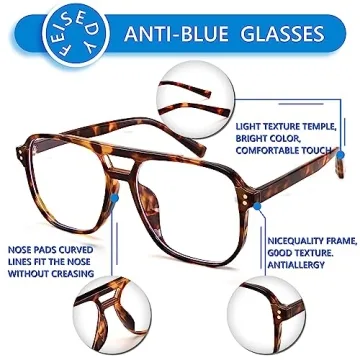 FEISEDY Stylish Blue Light Blocking Computer Glasses for All