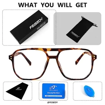 FEISEDY Stylish Blue Light Blocking Computer Glasses for All