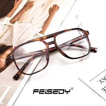 FEISEDY Stylish Blue Light Blocking Computer Glasses for All