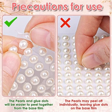 DIY Rhinestone Pearls Stickers for Makeup Crafts Decorations