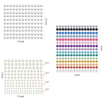 DIY Rhinestone Pearls Stickers for Makeup Crafts Decorations