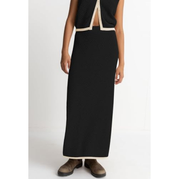 Pink Queen Women's 2 Piece Maxi Skirt Set for Summer Style