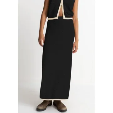 Pink Queen Women's 2 Piece Maxi Skirt Set for Summer Style