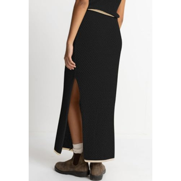 Pink Queen Women's 2 Piece Maxi Skirt Set for Summer Style