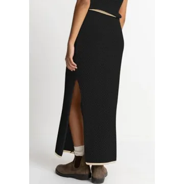 Pink Queen Women's 2 Piece Maxi Skirt Set for Summer Style