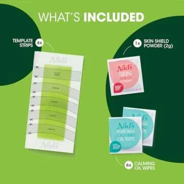 Nad's Eyebrow Wax Strips - Facial Hair Removal for Women - Eyebrow Wax Kit with 6 Eyebrow Waxing Str...