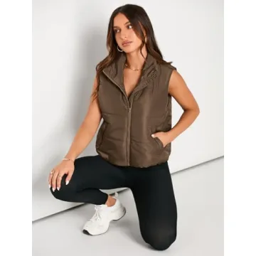 AUTOMET Women Winter Puffer Vest - Trendy Lightweight Outerwear