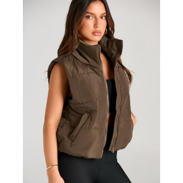 AUTOMET Women Winter Puffer Vest - Trendy Lightweight Outerwear