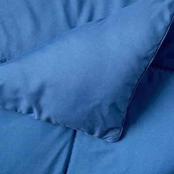 Sweet Home Collection 7 Piece Comforter Set Bag Solid Color All Season Soft Down Alternative Blanket & Luxurious Microfiber Bed Sheets, Royal Blue, Full