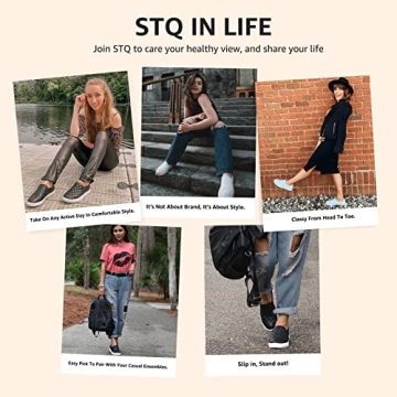 Shop STQ Women’s Comfort Loafers EleeS Quilted Sneakers