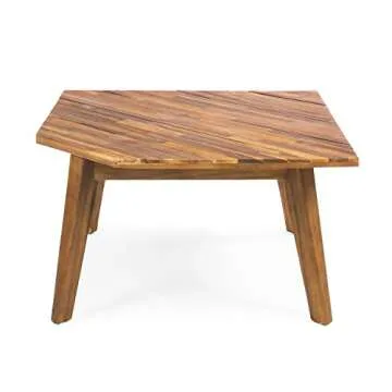 Outdoor V-Shaped Acacia Sofa Set with Cushions