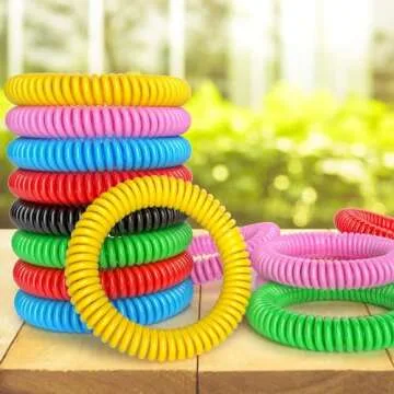 BuggyBands Mosquito Bracelets, 36 Pack Individually Wrapped Wristbands, DEET Free, Natural and Waterproof Bands, Camping Travel Essentials