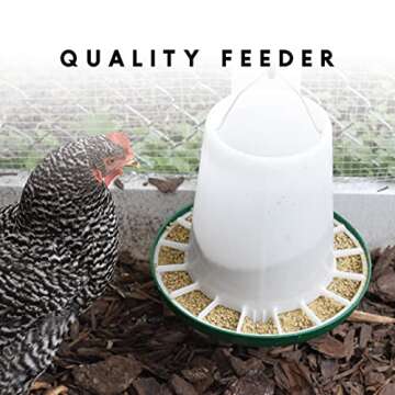 Harris Farms Free Range Hanging Poultry Feeder | Twist Lock Base | 10 Pound