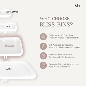 Maple + Lark Bliss Bins - Stylish Clear Storage Cases