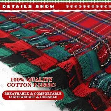 KOOLTAIL Christmas Plaid Dog Bandana Holiday Style 4 Pack