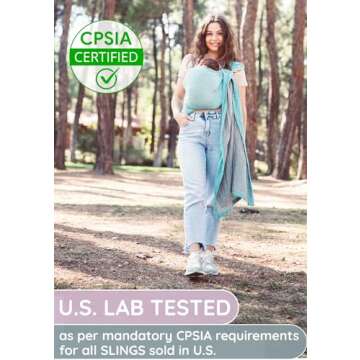 Ring Sling Baby Carrier Made of 100% Cotton Muslin