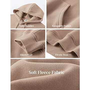 Eisctnd Women Fleece 2 Piece Tracksuits Fall Winter Sweatshirt Jogger Pants Matching Lounge Sets Thick Sweatsuits Pockets(Khaki-S)