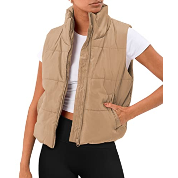 AUTOMET Women's Sleeveless Puffer Vest - Lightweight, Warm & Stylish