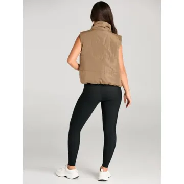 AUTOMET Women's Lightweight Puffer Vest with Pockets