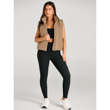 AUTOMET Women's Lightweight Puffer Vest with Pockets