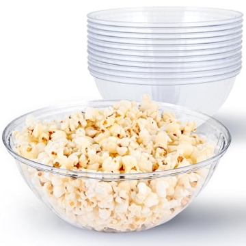 Elegant 48 oz Clear Plastic Serving Bowls, 12 Pack - Perfect for Any Occasion!