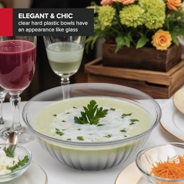 48 oz Clear Plastic Serving Bowls for Parties