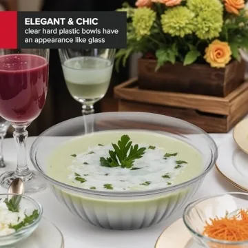 48 oz Clear Plastic Serving Bowls for Parties