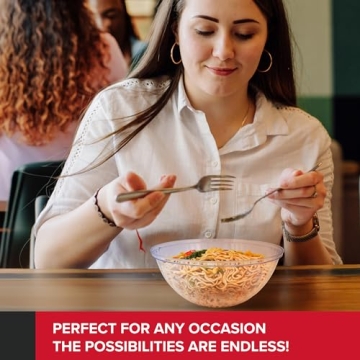 48 oz Clear Plastic Serving Bowls for Parties