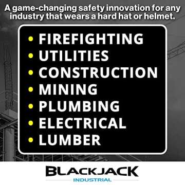 Blackjack Industrial BJi001 Hard Hat Clips for Headlamp, Lights, & Goggles| Fits All Hard Hats & Hel...