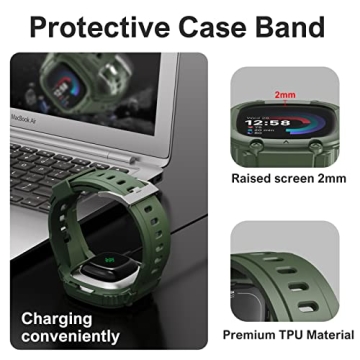 Hehighti Band for Fitbit Versa 4/3 and Sense - Rugged Style