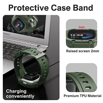 Hehighti Band for Fitbit Versa 4/3 and Sense - Rugged Style