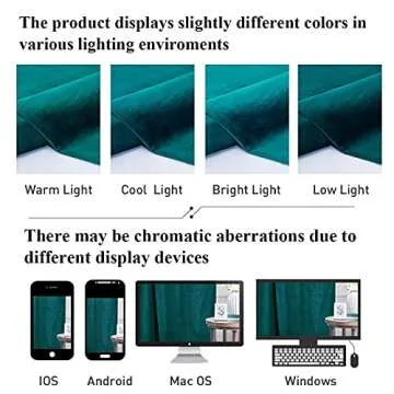 StangH Living Room Velvet Curtains 84-inch - Heat & Light Blocking Large Window Velvet Texture Panel Drapes with Twist Tab for Farmhouse/Cottage, Teal, 52 x 84-inch, 2 Pcs