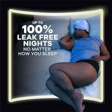 Always ZZZs Overnight Disposable Period Underwear for Women, Size S/M, Black Period Panties, Leakproof, 7 Count, Pack of 2 (14 Count Total)