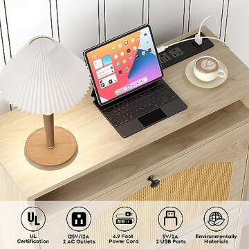 Wanttii Shoe Storage Cabinet, Freestanding Organizer with Rattan Doors, Narrow Shoe Rack Cabinet, Slim Hidden Cabinet for Entryway/Hallway (Natural, Small)