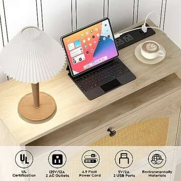 Wanttii Shoe Storage Cabinet, Freestanding Organizer with Rattan Doors, Narrow Shoe Rack Cabinet, Slim Hidden Cabinet for Entryway/Hallway (Natural, Small)