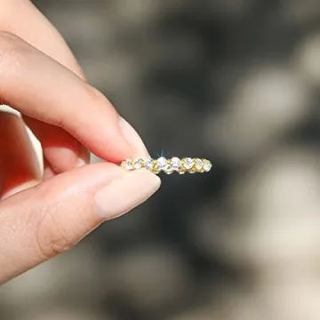 EAMTI 2mm Sterling Silver Stackable Eternity Ring